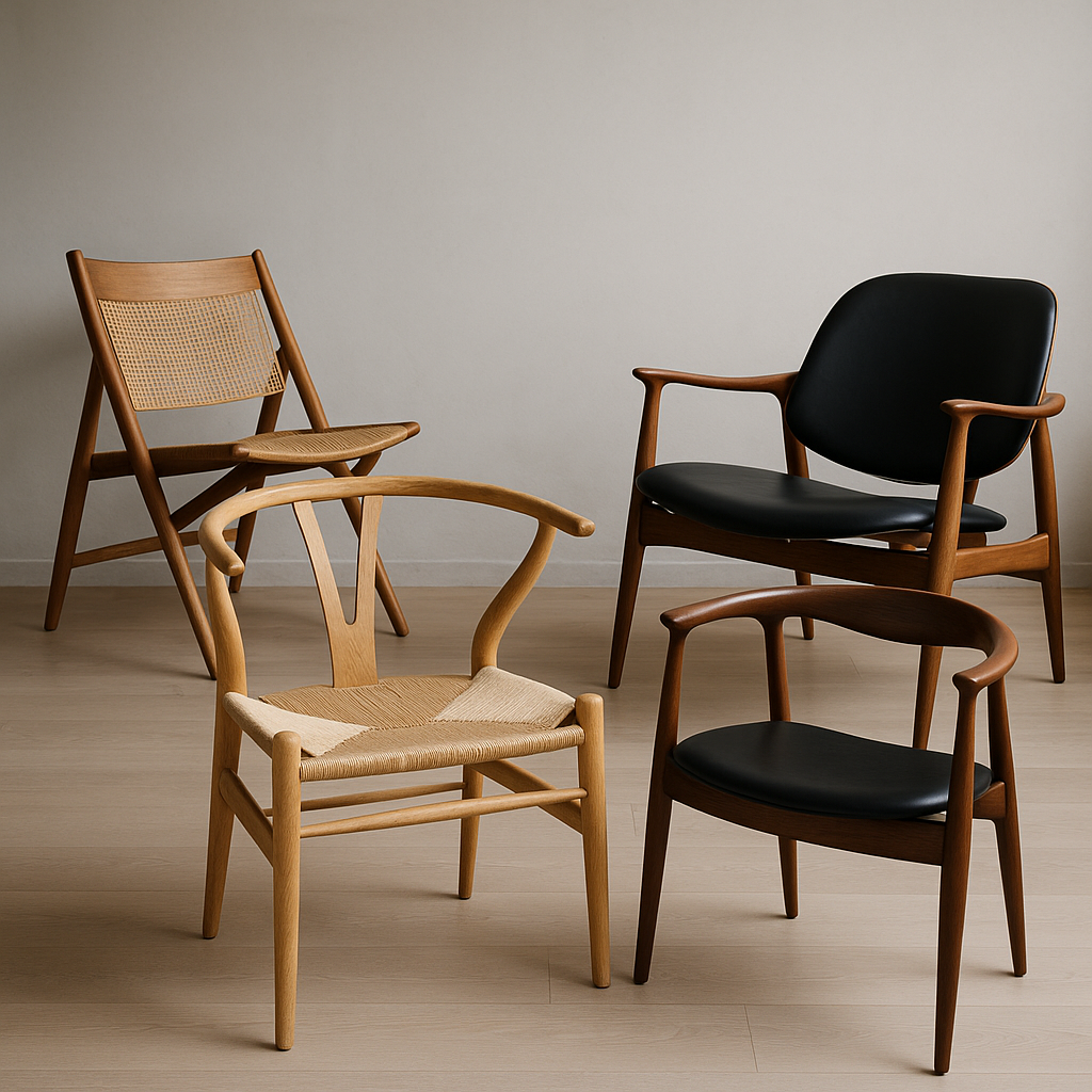 Kendte stole designet af Hans J. Wegner